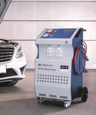 AVL-Ditest Produkt neben Mercedes